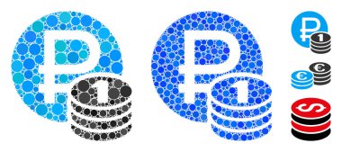 Küresel Ögelerin Madeni Para Bileşimi Simgesi