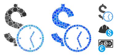 Dolar Kredi Mozaik Çemberler Simgesi