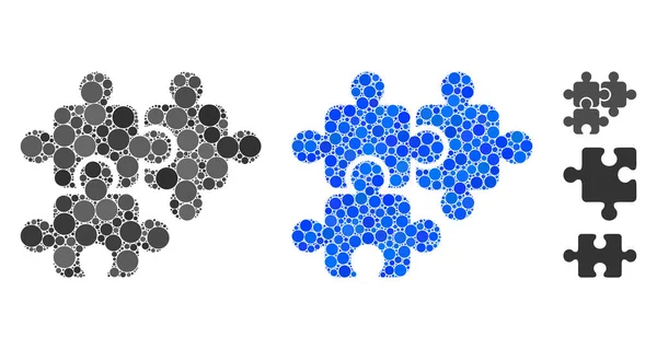 Elementos del rompecabezas Icono de mosaico de elementos esféricos — Archivo Imágenes Vectoriales