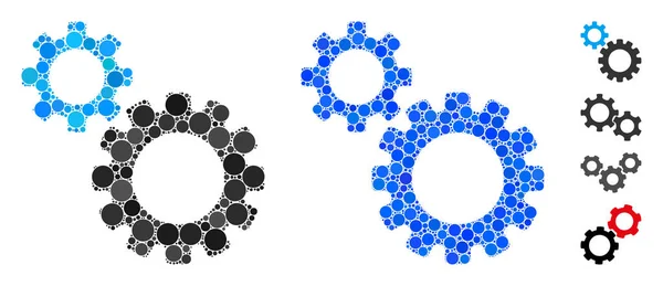 Transmissietoestellen Samenstelling pictogram van ronde stippen — Stockvector
