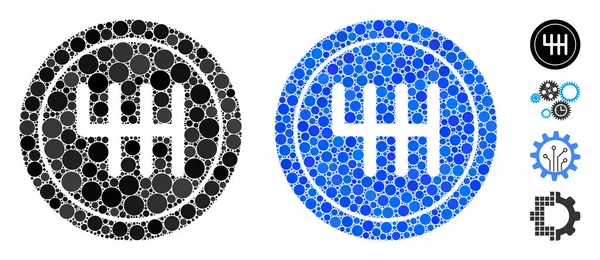 Composition de la transmission Icône des éléments sphériques — Image vectorielle