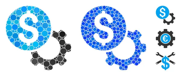 Entwicklungskosten Mosaik der Kreise — Stockvektor