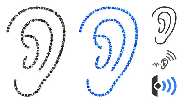 Entendez l'icône mosaïque des cercles — Image vectorielle