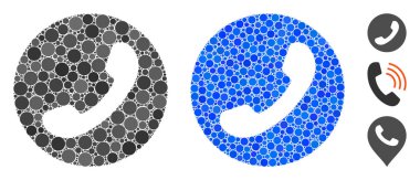 Çember Noktalarının Telefon Numarası Bileşimi Simgesi