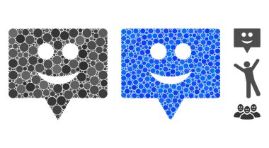 Gülen Sancak Kompozisyon Yuvarlak Noktaların Simgesi