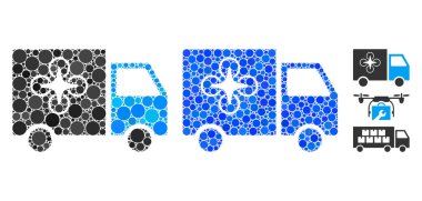 Drone Teslimatı Van Mozaik Çember Noktaları Simgesi