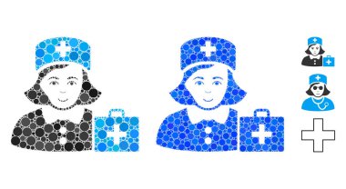 Çemberlerin İlk Yardım Hemşiresi Mozaik Simgesi