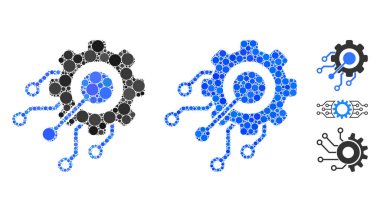 Küresel Ögelerin Dijital Bütünleşme Bileşimi İkonası