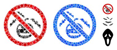 Yuvarlak Noktaların Cadılar Bayramı Kompozisyon Simgesi Yok