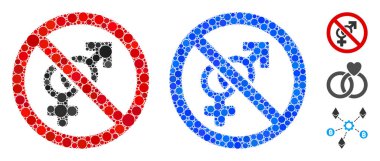 Çember Noktalarının Cinsiyet Mozaiği Simgesi Yok