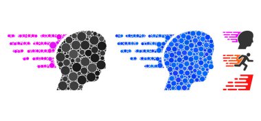 Hızlı Düşünen Yuvarlak Noktaların Mozaik Simgesi