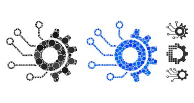 Çemberlerin Dijital Mekanik Bileşimi Simgesi