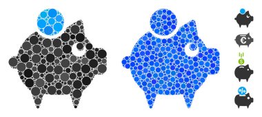 Domuzcuk kumbarası Küre Ögelerinin Kompozisyon Simgesi