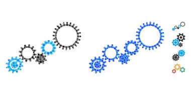 Çemberlerin Mozaik Simgesi Vites Mekanizması