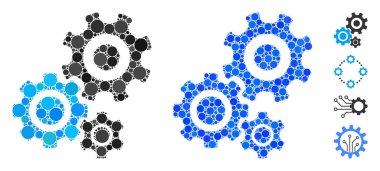 Çemberlerin Mozaik Simgesi Vites Mekanizması