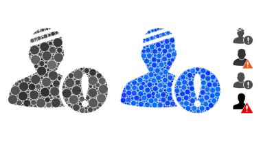 Küresel Ögelerin Hasta Sorunu Mozaik Simgesi