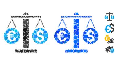 Küresel Ögelerin Para Birimi Ağırlık Bileşimi Simgesi