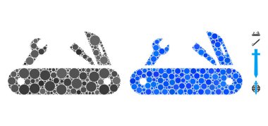 Küresel Ögelerin Çoklu Araçlar Bileşimi Simgesi