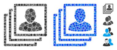 Çember Noktalarının Kullanıcı Hesapları Bileşimi Simgesi