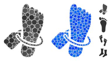 Küresel Ögelerin Morg Etiketli Ayak Bileşimi Simgesi