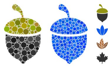 Meşe palamudu bileşimi Çember Noktalar Simgesi