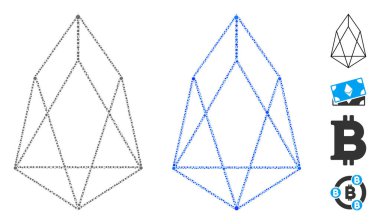 Küresel Ögelerin Eos para birimi Mozaik Simgesi