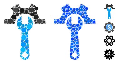 Servis araçları Kompozisyon Yuvarlak Noktaların Simgesi