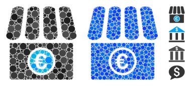 Avro Dükkanı Yuvarlak Noktalar Mozaik Simgesi