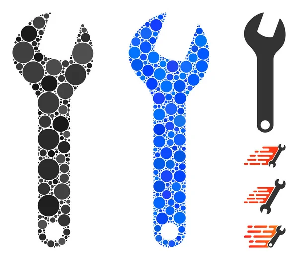 Llave de mosaico icono de puntos redondos — Vector de stock