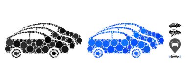 Otomobil Trafik Bileşimi Çember Noktalarının Simgesi