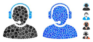 Operatör Çember Noktaları Mozaik Simgesi