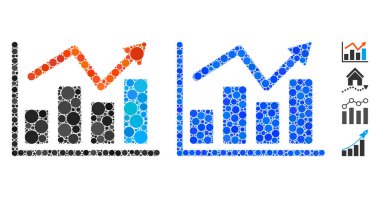 Graphs Composition Icon of Round Dots