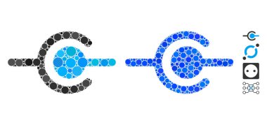 Wire Connection Composition Icon of Spheric Items
