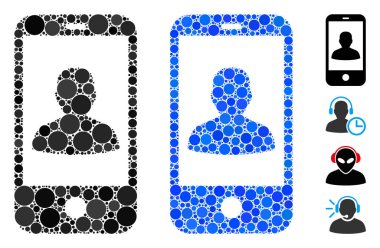 Mobile Profile Composition Icon of Circles