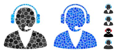 Support Operator Mosaic Icon of Circles