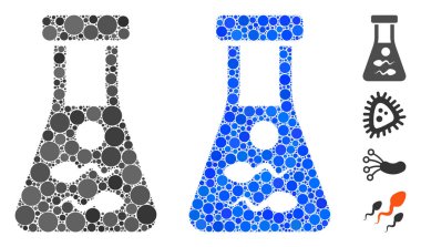 Sperm Geri Çekme Kompozisyon Yuvarlak Noktalar Simgesi