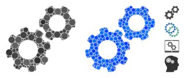 Küresel Ögelerin Dişli Bileşimi Simgesi