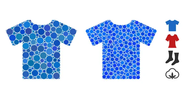 Camiseta Mosaico Ícone dos Círculos — Vetor de Stock