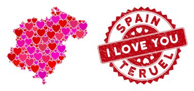 Valentine Kalp Kolajı Teruel Vilayet Haritası