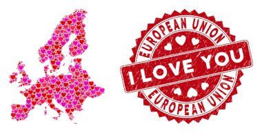 Sevimli Kalp Kolajı Avrupa Birliği Haritası