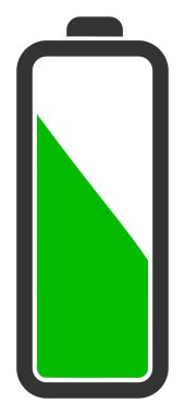 Düz Vektör Batarya Seviyesi Simgesi