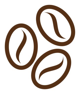 Düz Vektör Kakao Fasulye Simgesi