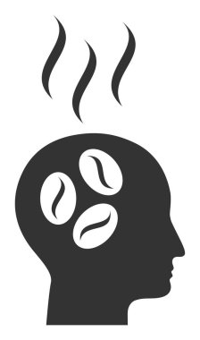 Düz Vektör Kahve Rüya Başlığı Simgesi