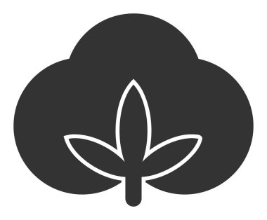 Düz Vektör Pamuk Simgesi