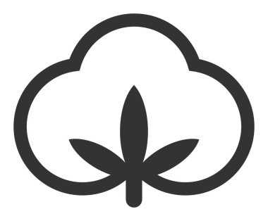 Düz Vektör Pamuk Simgesi