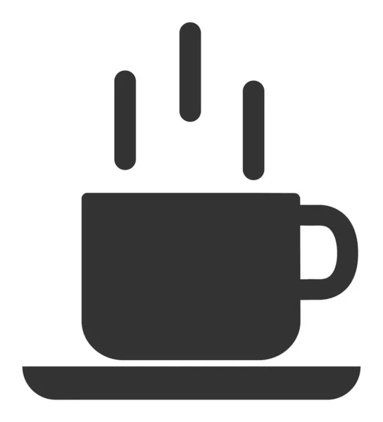 Flat Vector Coffee Mug Icon — 스톡 벡터