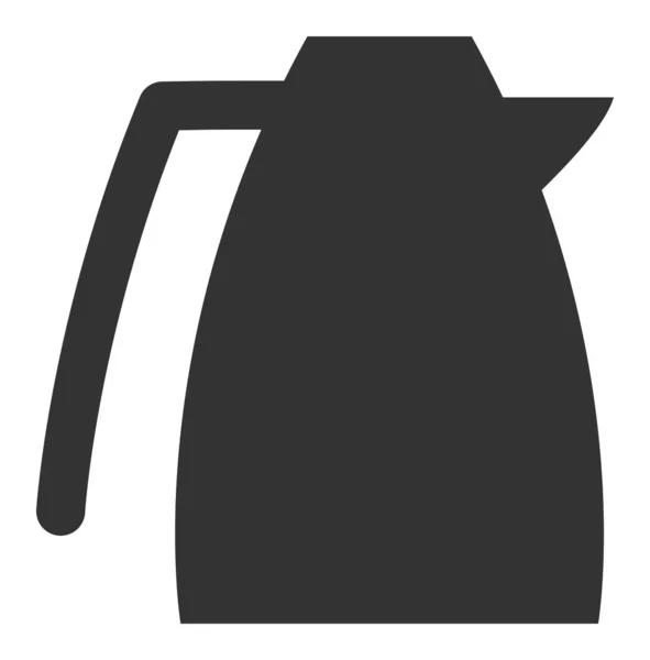 Икона "Плоский векторный кофейник" — стоковый вектор