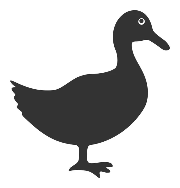 Flat Vector Duck Icon — Stock Vector