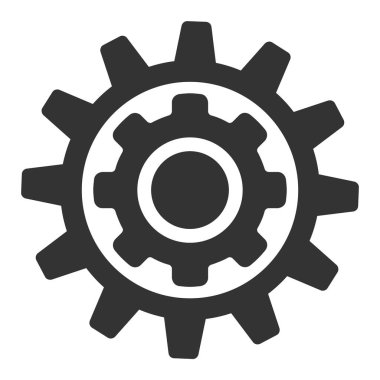 Düz Vektör İç Gear Simgesi