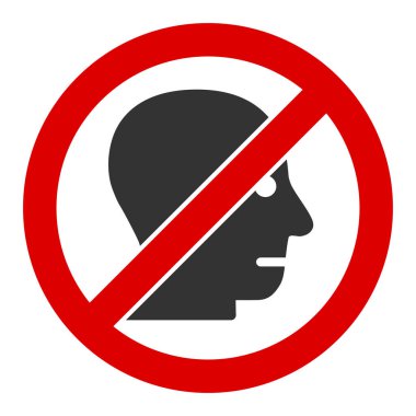 Düz Vektör Kızgın Kişilik Simgesi Yok